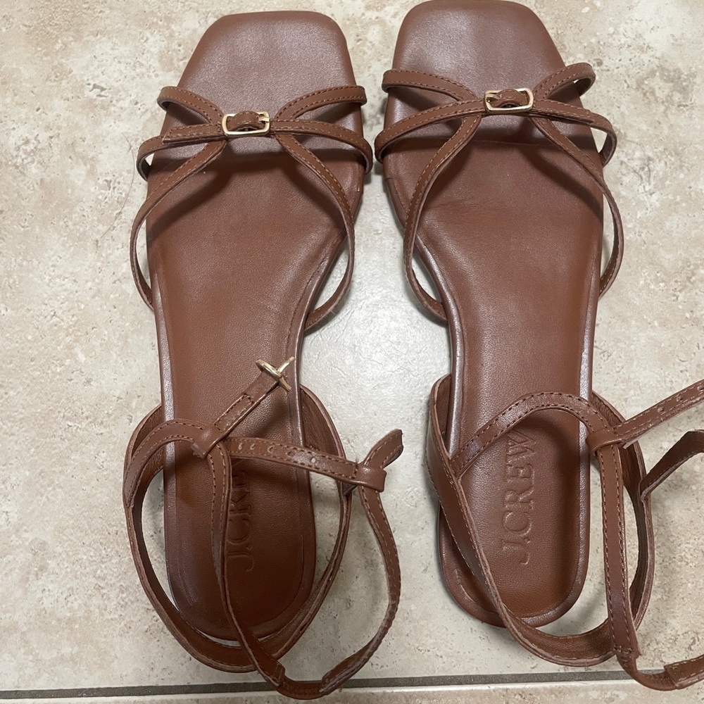 J. Crew Tan Strappy Sandals - Picture 1 of 2